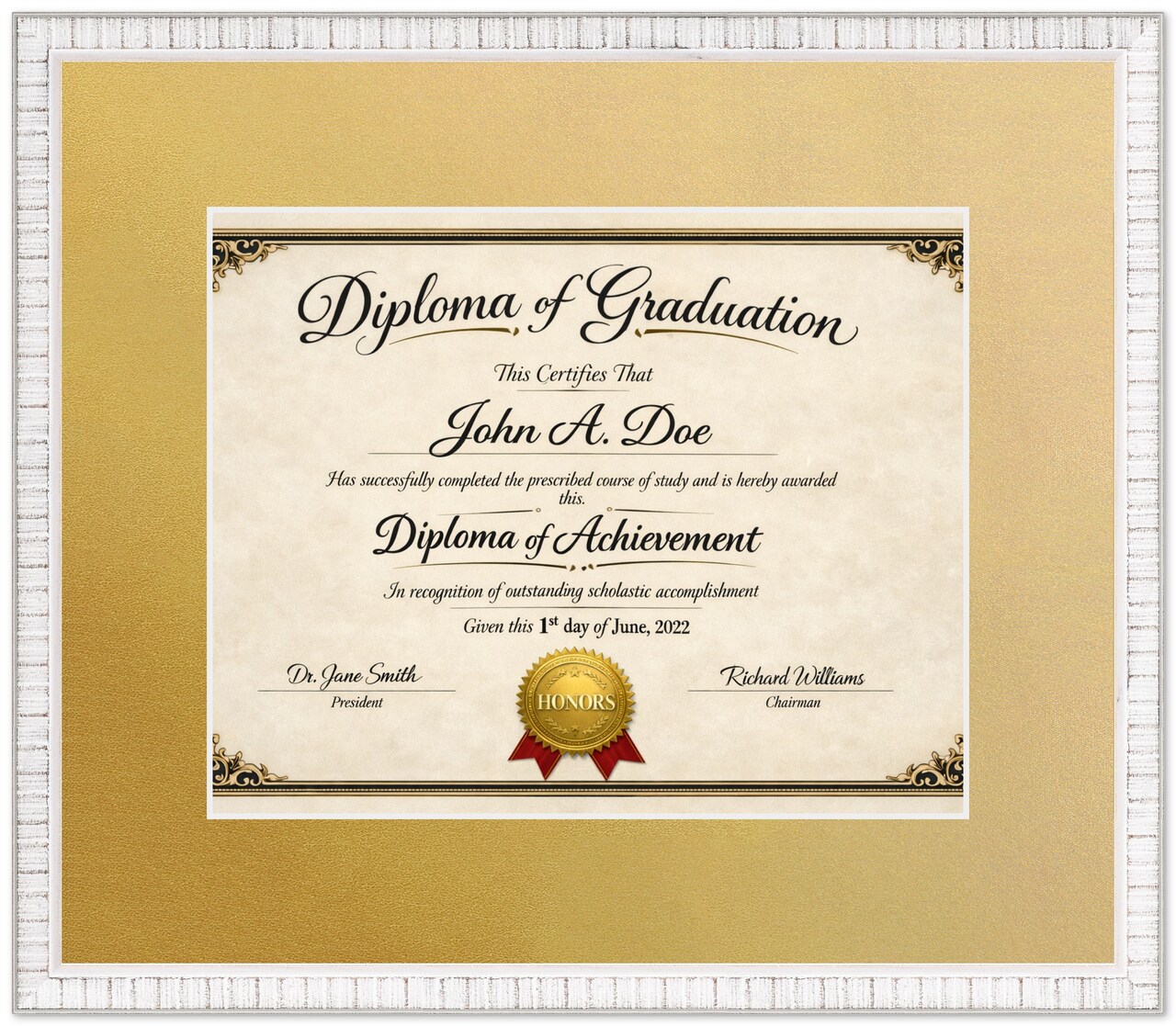 CustomPictureFrames.com Certificate Frame - Multiple Sizes Made in the USA